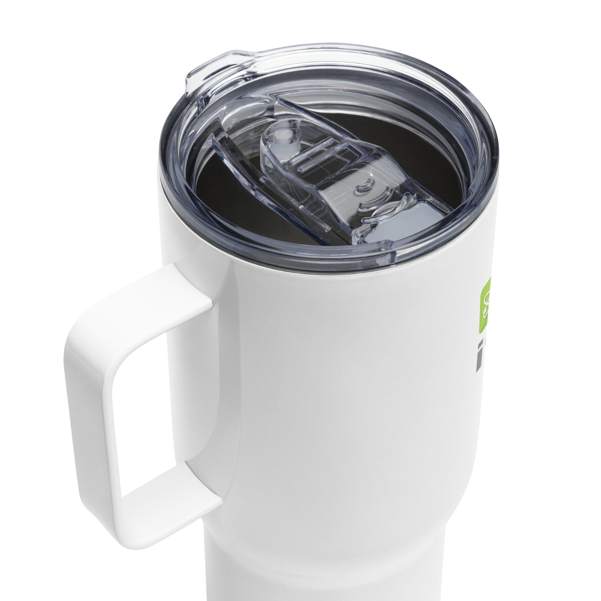 iSPACE Insulated Stainless Steel Travel Mug With Handle